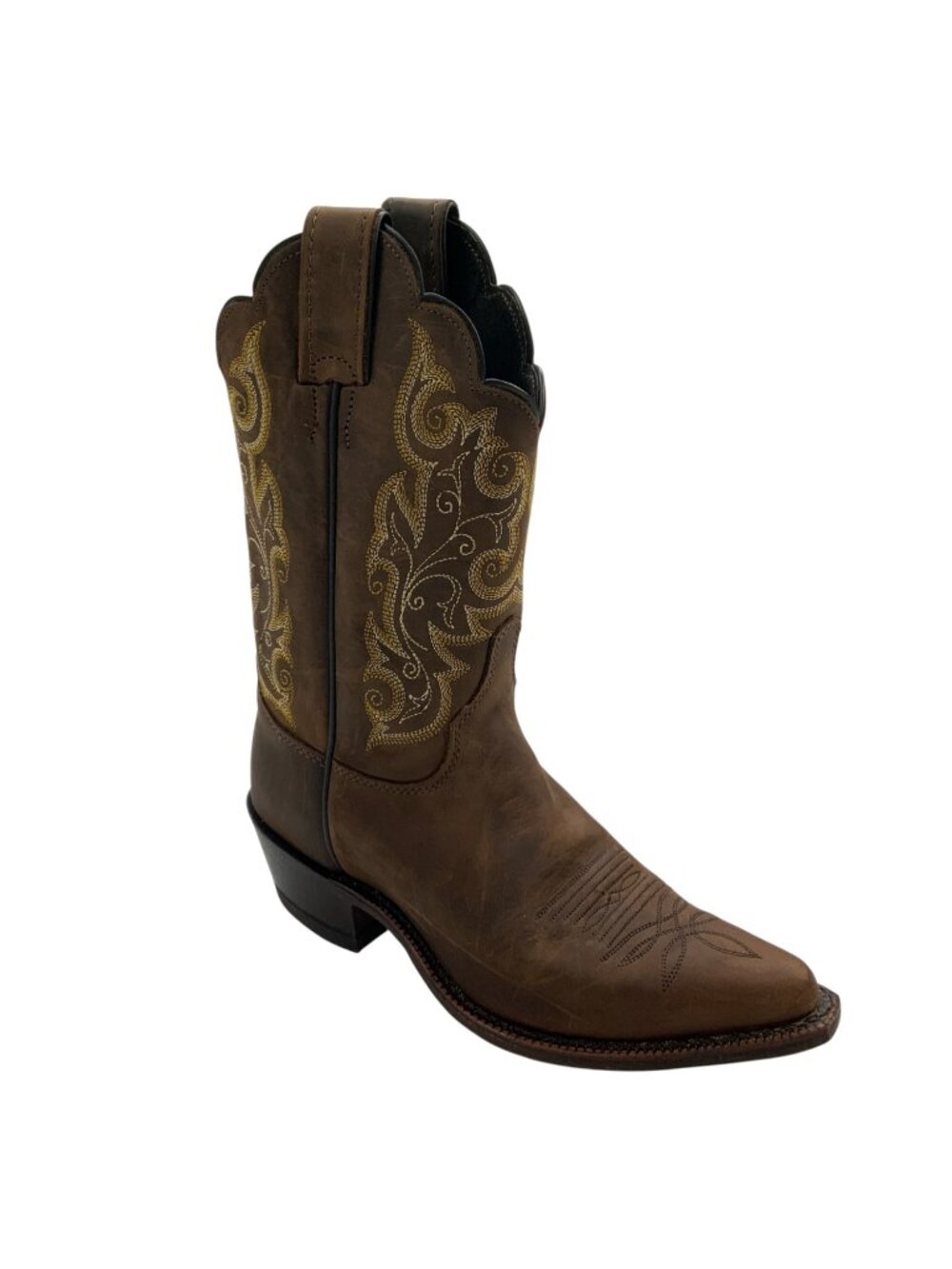 Justin Classics Western Cowgirl Leather Boots 6.5 B Brown Bay Apache L4933